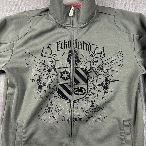 Ecko Unltd Star Wars Jacket Mens Medium Dark Side Full Zip Storm Trooper‎ Green - Picture 3 of 12